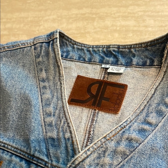 Vintage Denim Vest with Button Closure by Rafaella size Medium Distressed - Picture 3 of 14